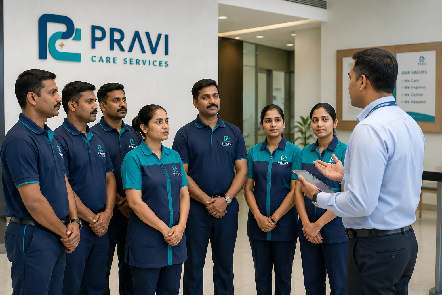 Professional facility management team