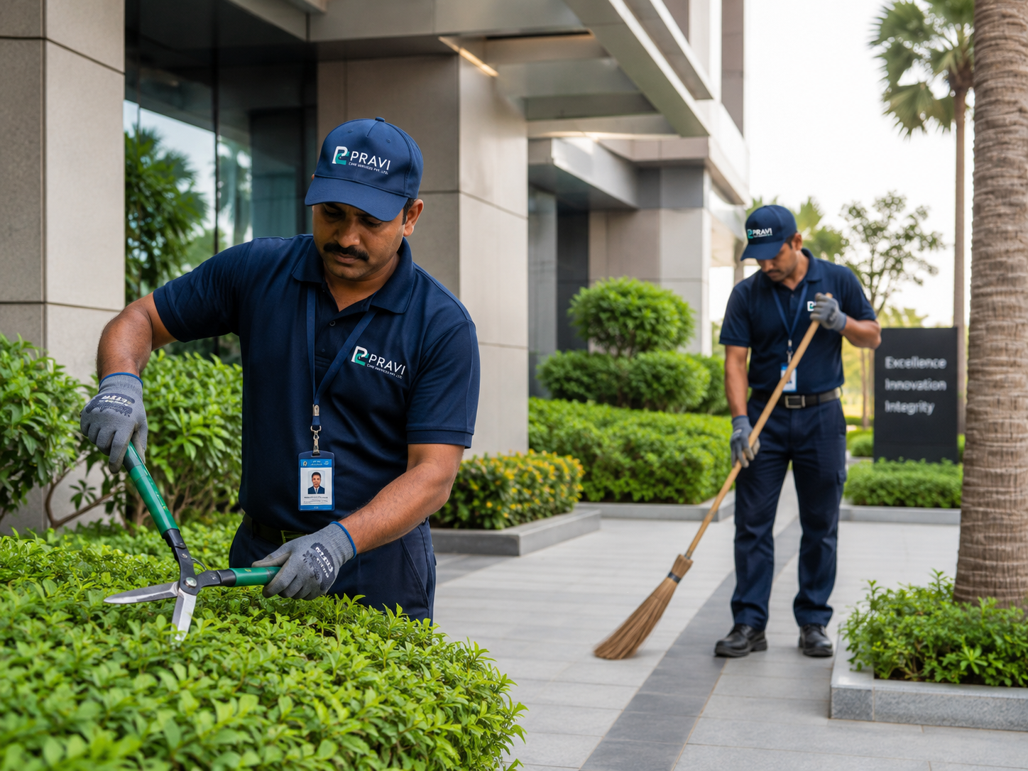 Integrated housekeeping and security team